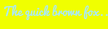 Image with Font Color A9E8FF and Background Color F0FF00